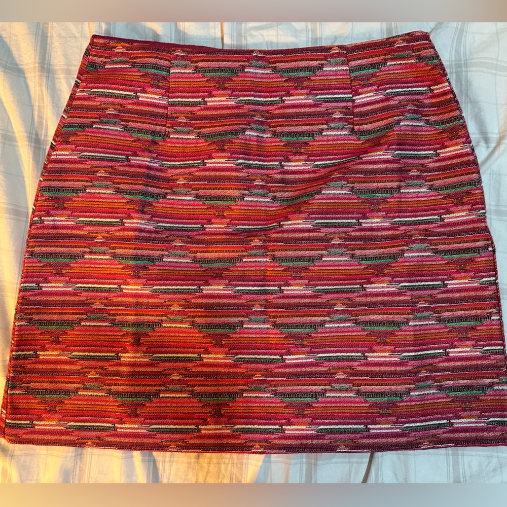 NWT LOFT Pink Aztec Print Skirt | Size 8